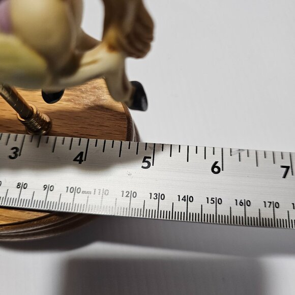 Willitts Musical Carousel Horse with Wood Base Plays Edelweiss # 8714 - Picture 14 of 16